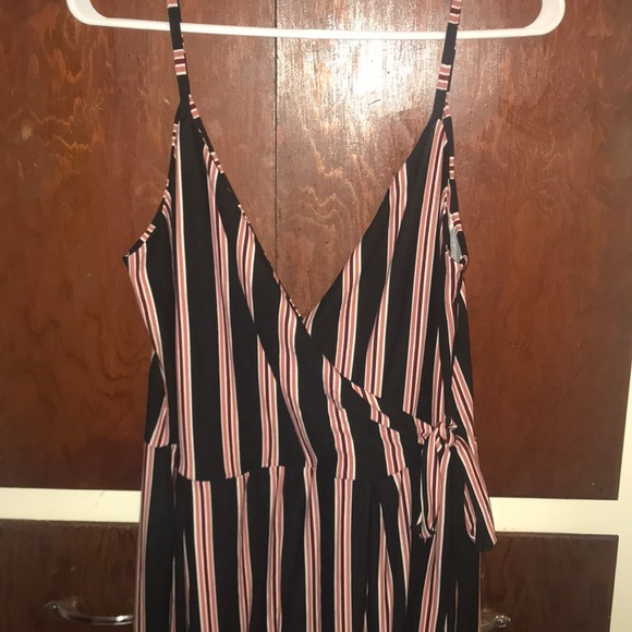 Derek Heart Pants - Striped Long romper jumpsuit